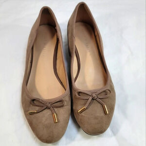 KELLY & KATIE Suede Ballerina Flats with Bow size 9